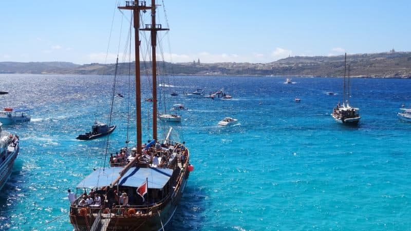 Bootsverkehr auf Comino, Malta