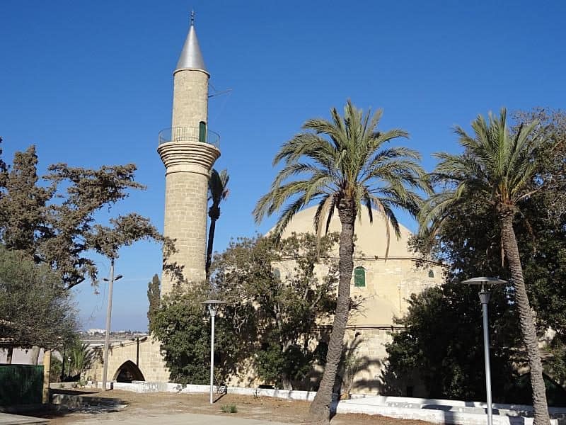 Minarett der Moschee Hala Sultan Tekke bei Larnaka