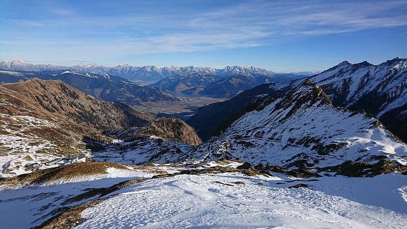 Verlängertes Wochenende in Zell am See - Aussicht vom Kitzsteinhorn auf den Zeller See