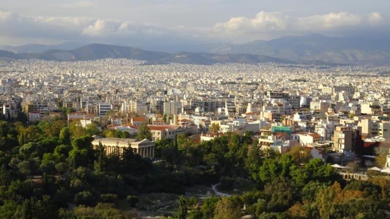 Aussicht über Athen vom Areopag